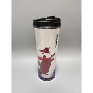 Starbucks Tumbler Let's Merry Mug Coffee Cup 16oz Travel Drink Bird Fox 